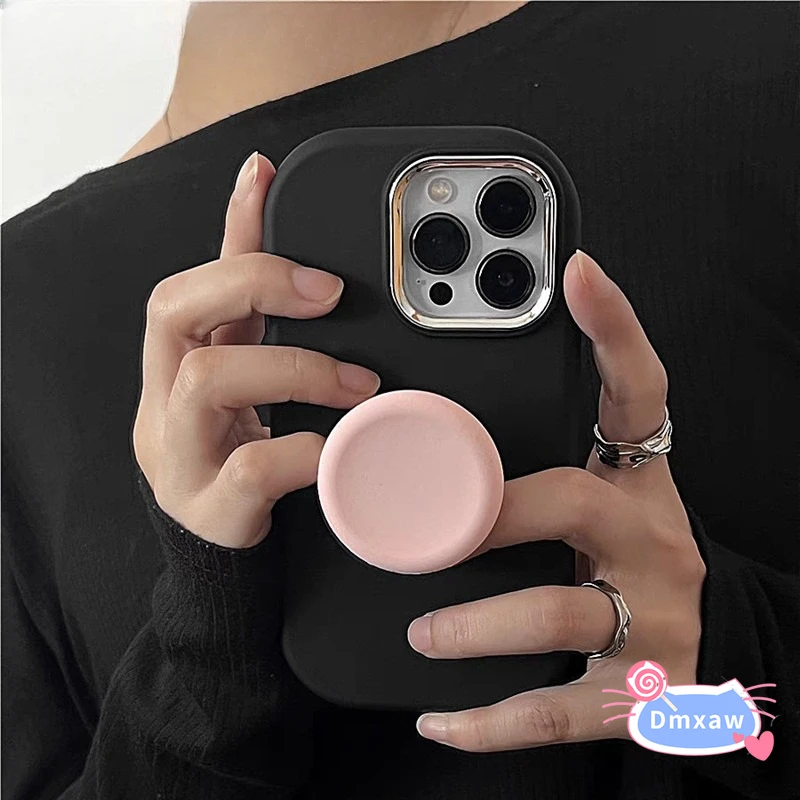 Macaron Phone Case For Redmi Note 13 Pro Plus 12 Pro 5G Turbo 11S 11T 10 5G 10T Stand Holder Case Fashion INS Style Simple Cover