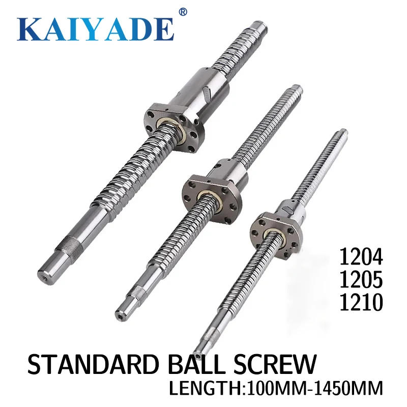 

SFU1204 SFS1205 SFS1210 Ball screw Length 100-1450mm single-nut ball screw