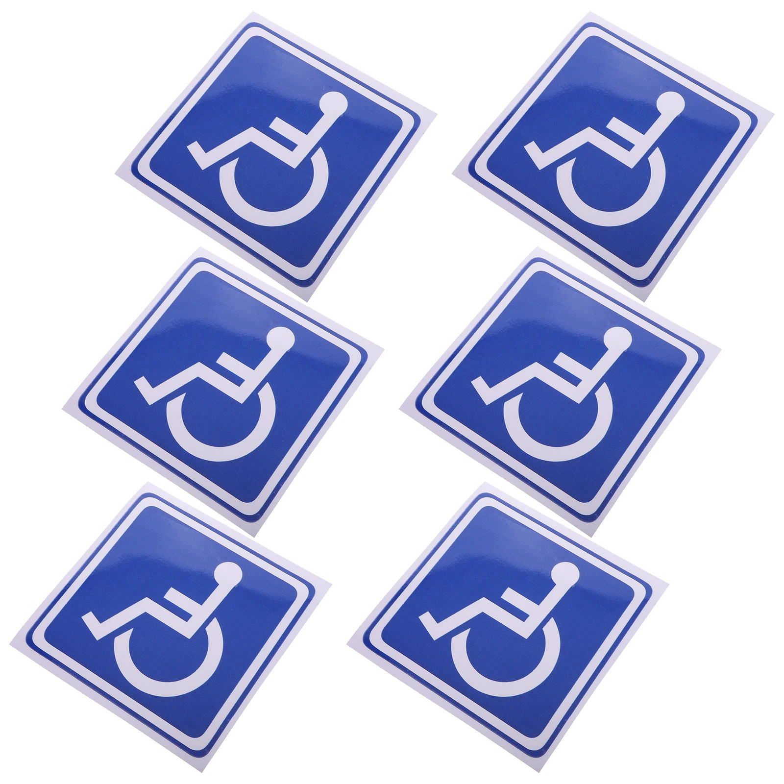 

Disabled Sign Stickers Car Accessory Wheelchair Symbol Decor Handicap Parking Label Splashproof Durable Automotive