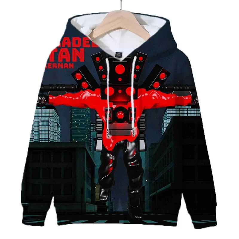 

Autumn New 3D Game Skibidi Toilet Printing Hoodies For Men Children Fashion Streetwear Hooded Sweatshirts Harajuku Cool Clothing