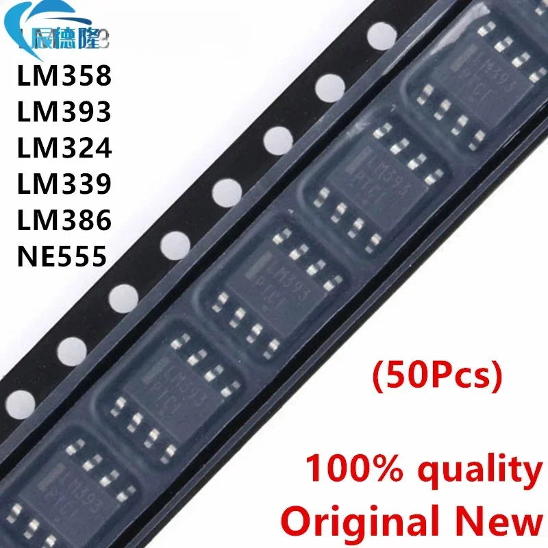 50PCS LM358 LM393 LM339 LM324 NE555 SOP LM358DR LM324DR LM339DR LM393DR NE555DR LM386 LM386M-1 MC34063A Amplifier Circuit New