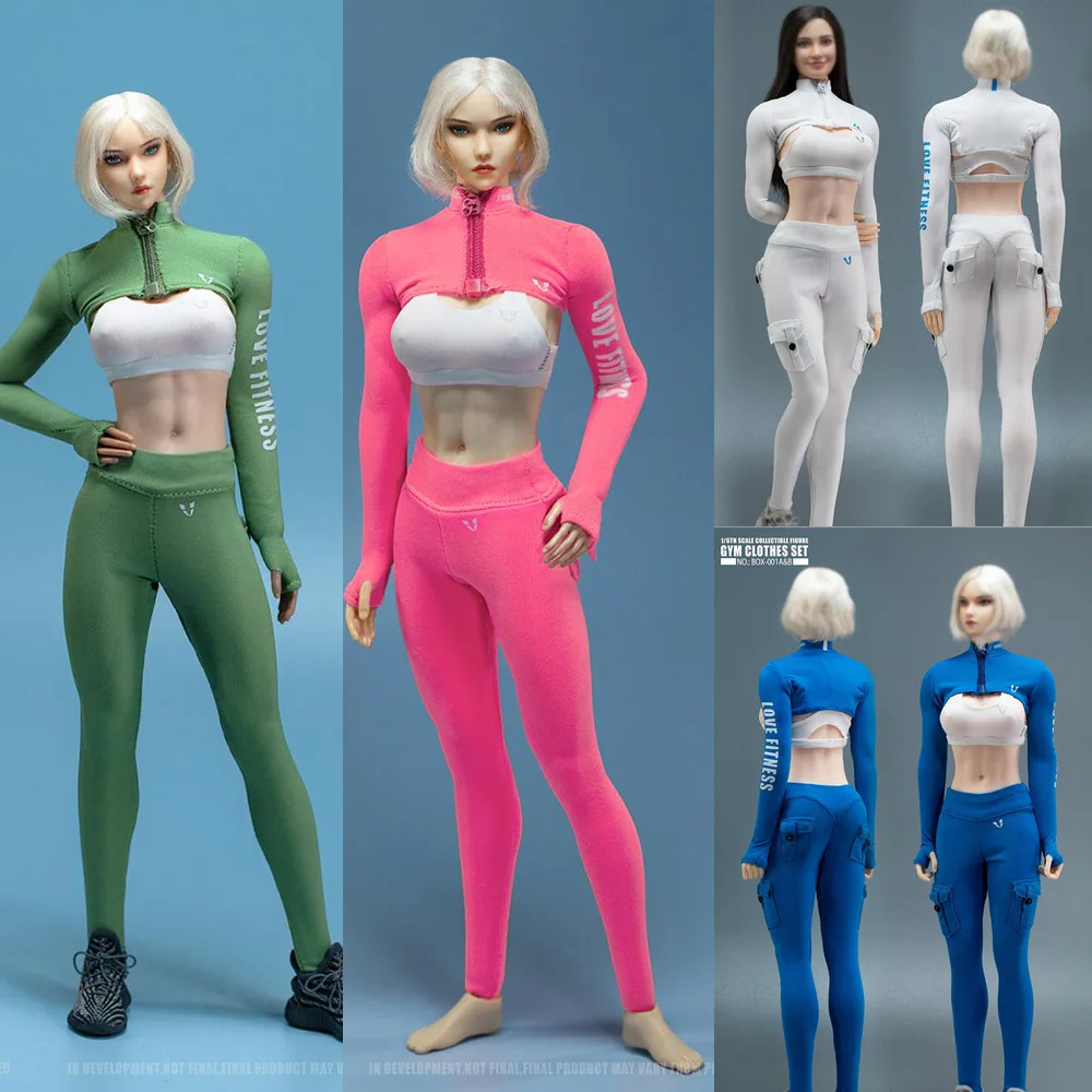 1/6 Female Soldier Sport Fitness Suits Tights Sports Bra Top Vest High Waist Slim Leggings Pants Clothing For 12‘’ Action Figure