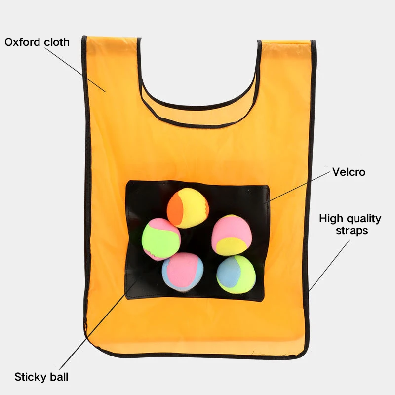 Sticky Jersey Outdoor Sports Toy Kindergarten Vest Sticky Ball Parent-Child Interaction Outdoor Play Throwing Toys For Children