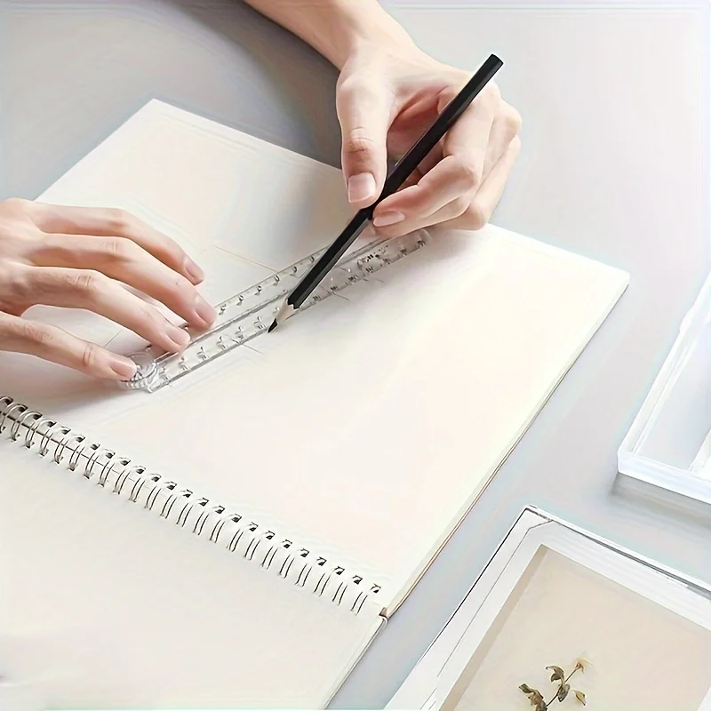 2pcs Shatterproof Clear Acrylic Folding Ruler Flexible and Portable for School Office Home Use Lightweight Measuring Tool