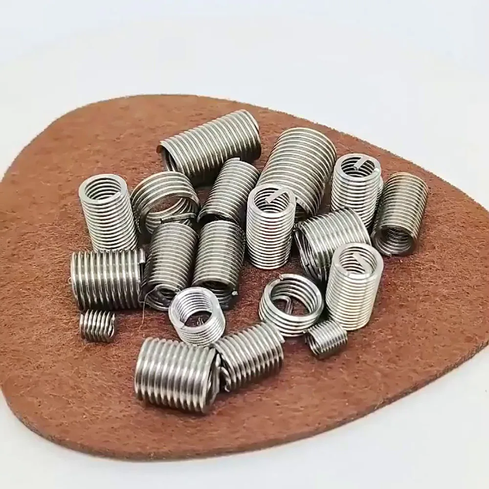 5-20Pcs 4# 5# 6# 8# 1/2 1/4 5/16 3/8 304 Stainless Steel Helicoil Thread Repair Insert Coiled Wire Helical Screw Sleeve