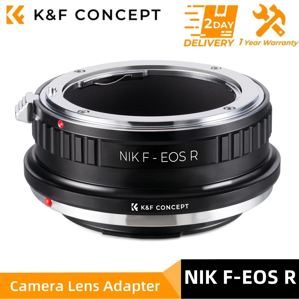 

K&F Concept NIK F-EOS R Lens Mount Adapter Compatible for Nikon F Mount Lens to Canon EOS R RF Mount for R3 RP R5 R6 Camera Body