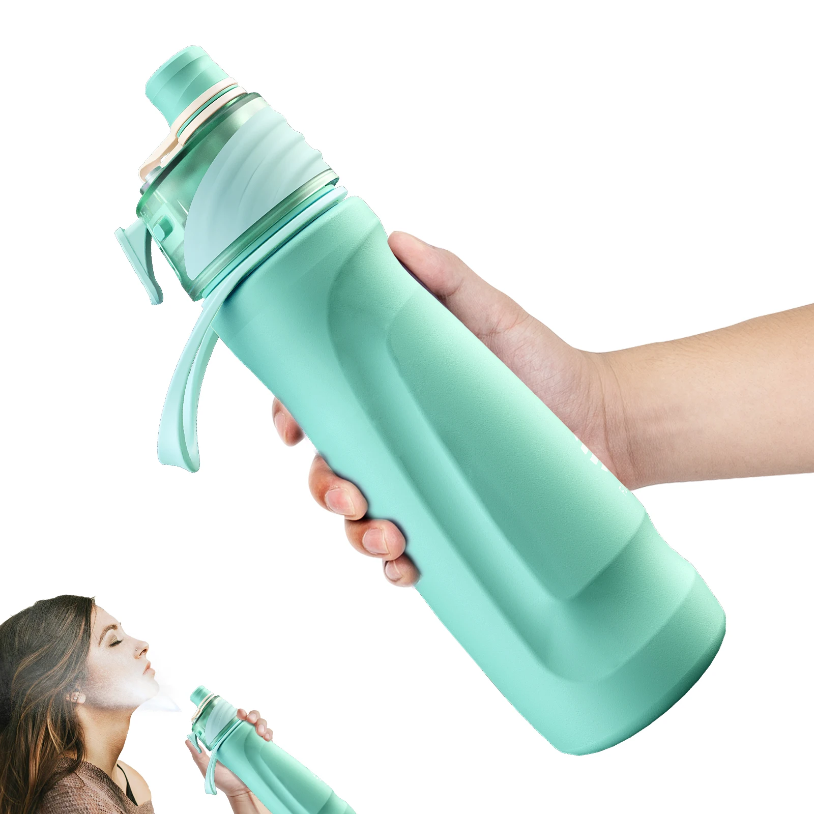 

For Fjbottle 750ml Stainless steel Spray Water Bottle Portable Leakproof Spray Water Cup Durable BPA Free