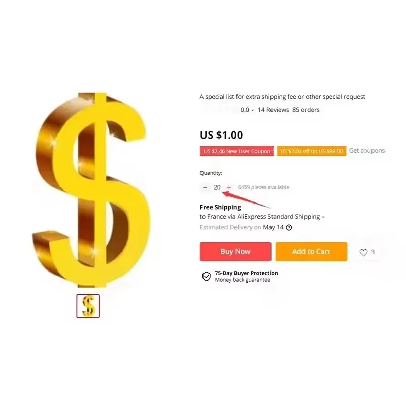 $1 order for customers special ordering and order combine with shipping fee image 5