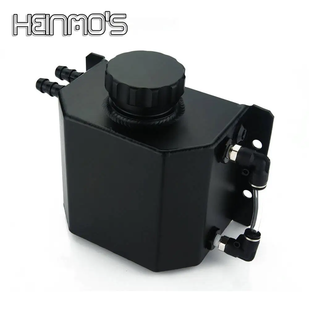 Universal 1L Aluminum Oil Catch Can Reservoir Tank With Drain Plug Breather 1000ML Oil Tank Fuel Tank Modified Car Accessories