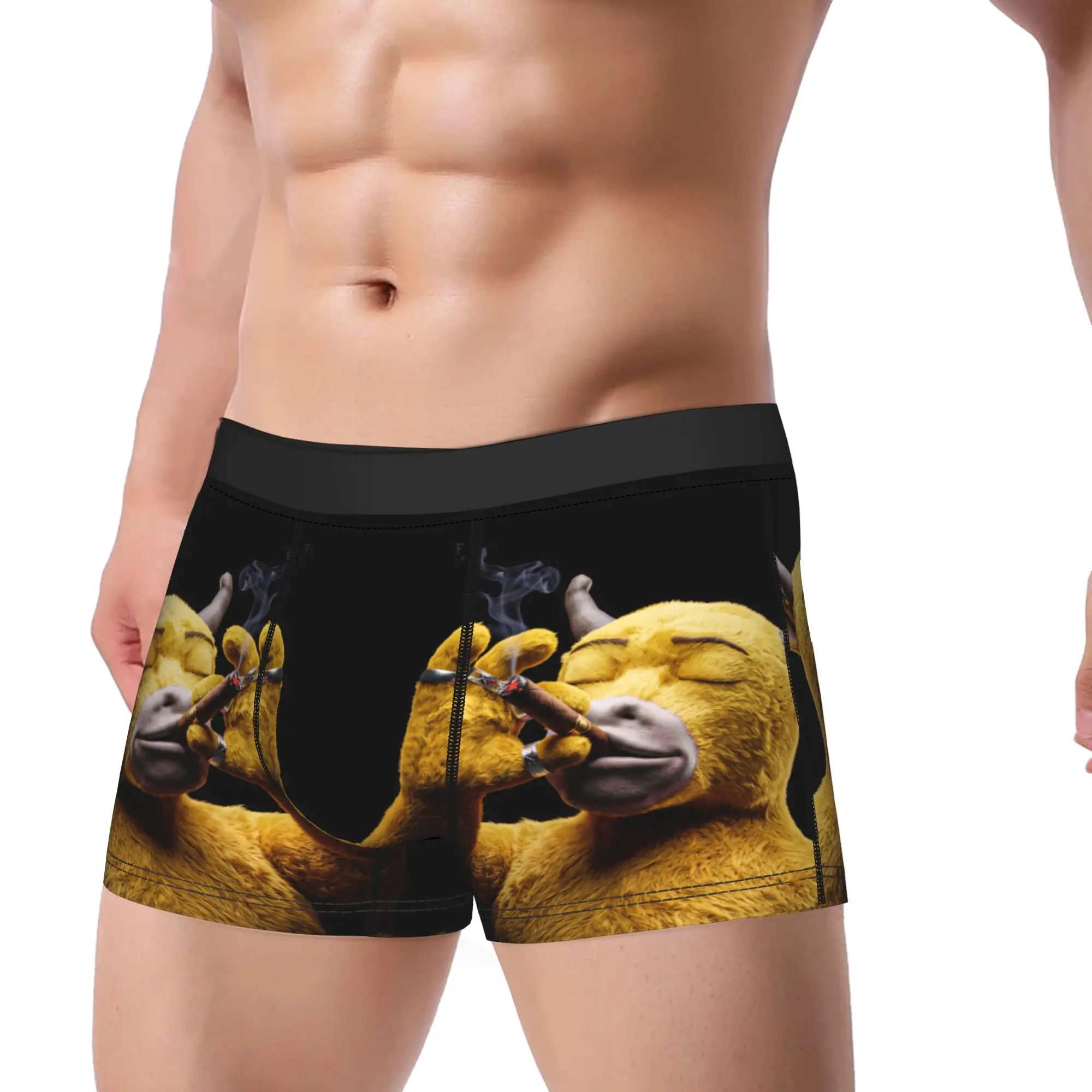 Cool Bull Smoking Cigar Character Art  Underpants Homme Panties Male Underwear Comfortable Shorts Boxer Briefs