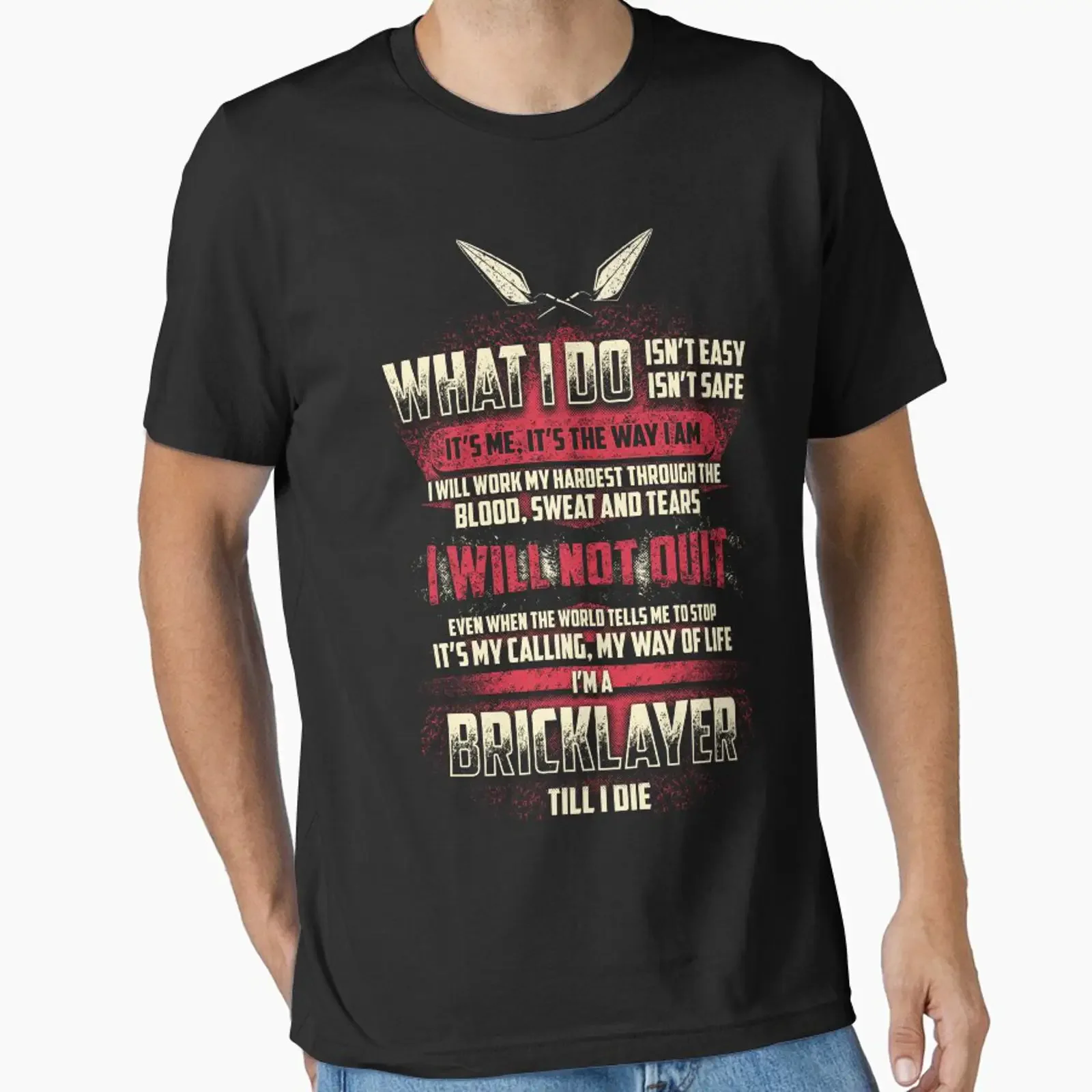 What i do I'm a Bricklayer designed and sold by todayshirt vintage Washed Versatile Breathable graphic Top For Everyday Wear