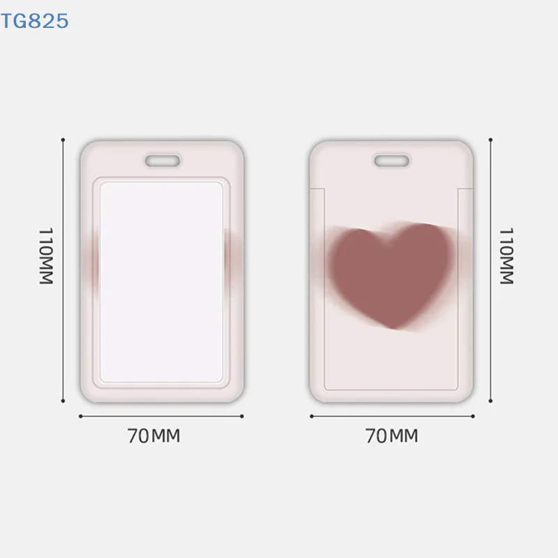 【AN】【SA】Cartoon Card Holder Photocard Holder Keychain Students Card Protectors Pink ID Bank Cards Cover School Stationery