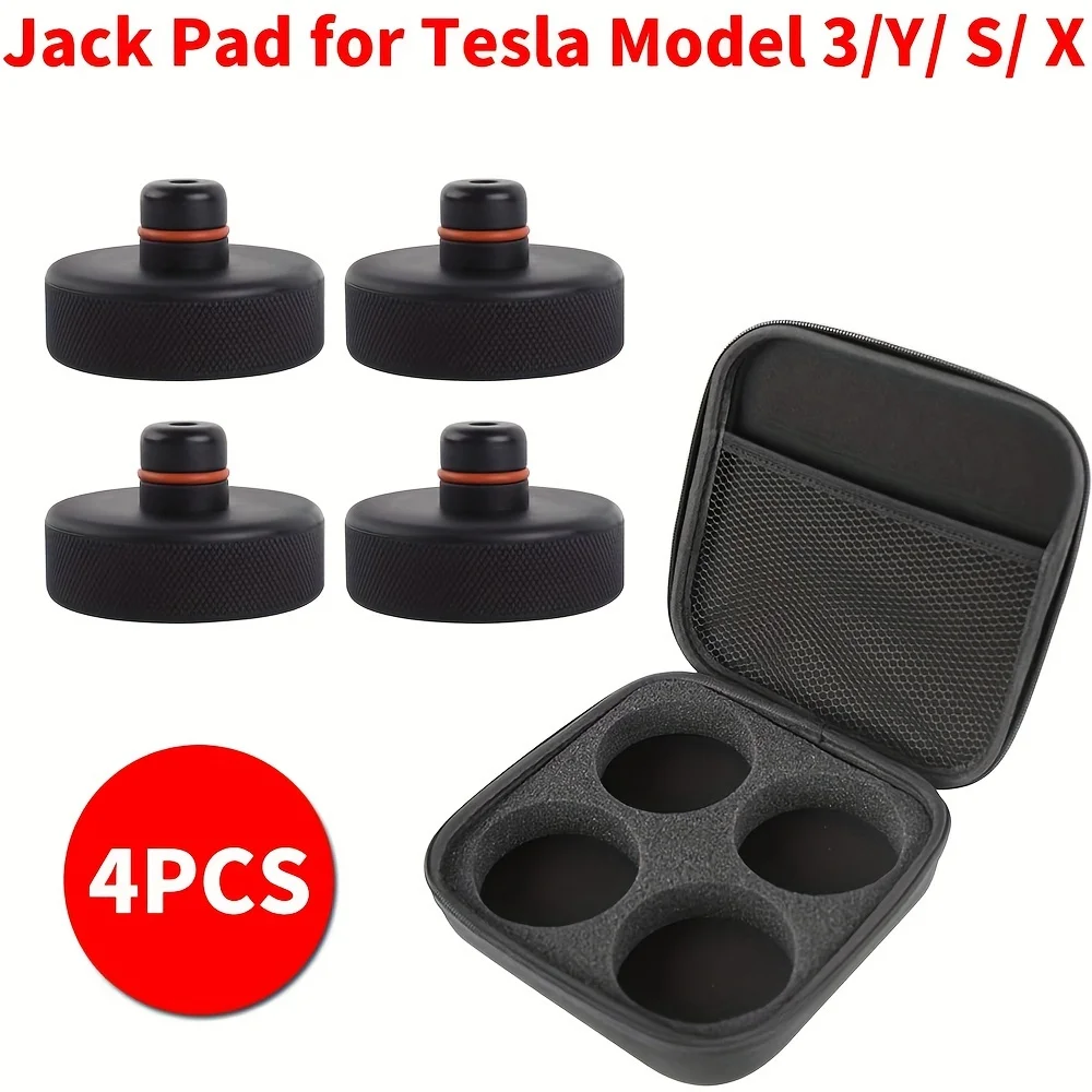 

Lifting Jack Pad for Tesla Model 3/S/X/Y, 4 Pucks with Storage Case, Accessories for Tesla Vehicles 2013 to 2024
