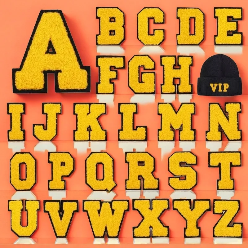 7 cm Engelse letters handdoek borduurwerk patch sticker tas decoratie