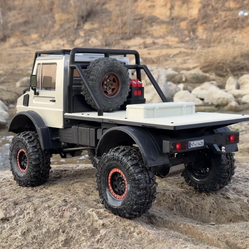 Upgrade Parts Flatbed Cargo Box with Protective Roll Cage For CROSSRC EMO NT4 1/10 Scale RC Crawler Truck Quick Installation
