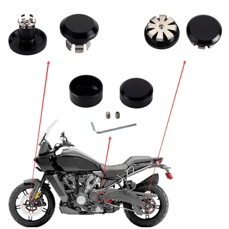 Front Rear Swingarm Pivot Axle Nut Covers Cover Cap Bolt for  Pan America 1250 RA1250 S RA1250S RH1250S Protection Guard