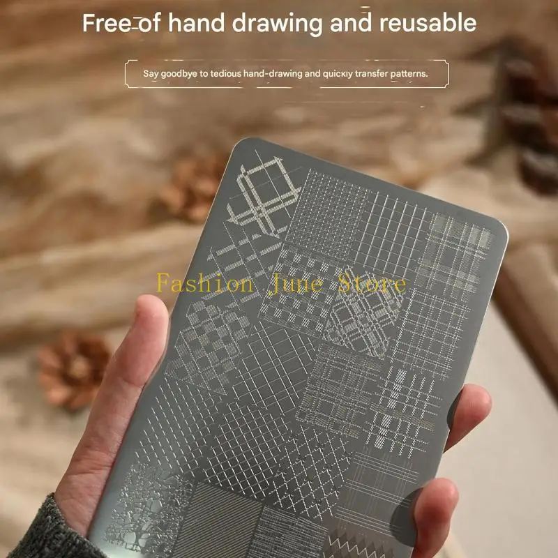 N5KA Stamping Mold With Stylish Patterns Engraving Stainless Steel Craft Tool For Girls And Teens Metal Template