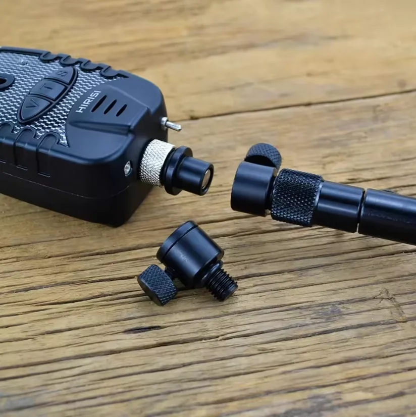 Hirisi Aluminum Carp Fishing Quick Change Connector Fishing Rod Bracket M3/8 Thread Quick Release Adapter for Bite Alarm AQ208