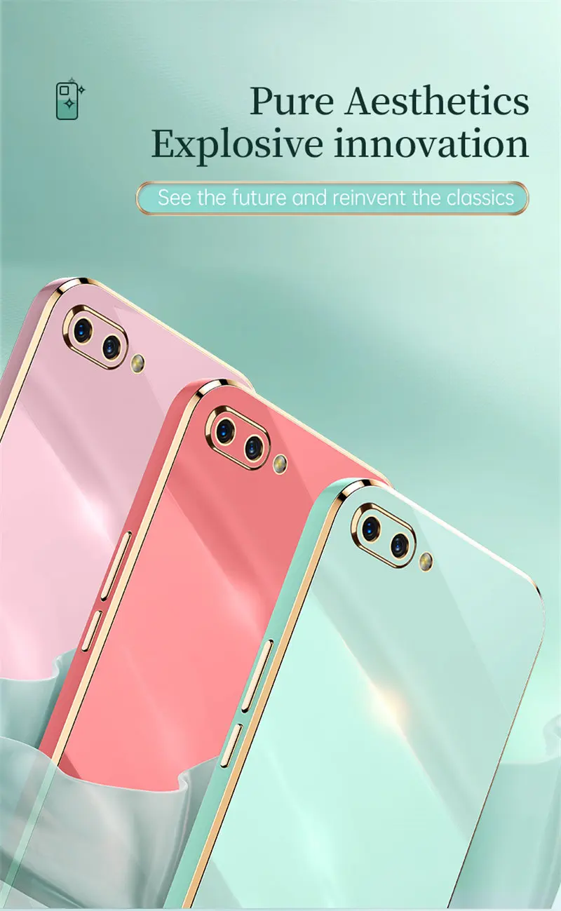 Oppo A5 A3S Case 6D Plating Silicone TPU Soft Back Cover Phone Case for Oppo A5 CPH1809 A3S CPH1803 Shockproof Cover Protector