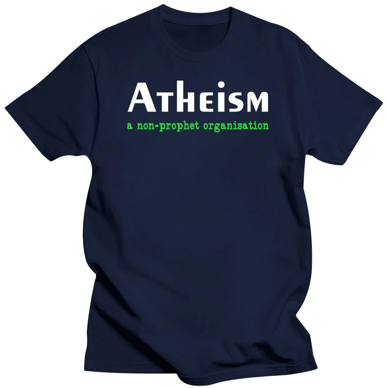 Mens Atheism T Shirt Funny Religion Atheist God Dawkins Belief Prophet