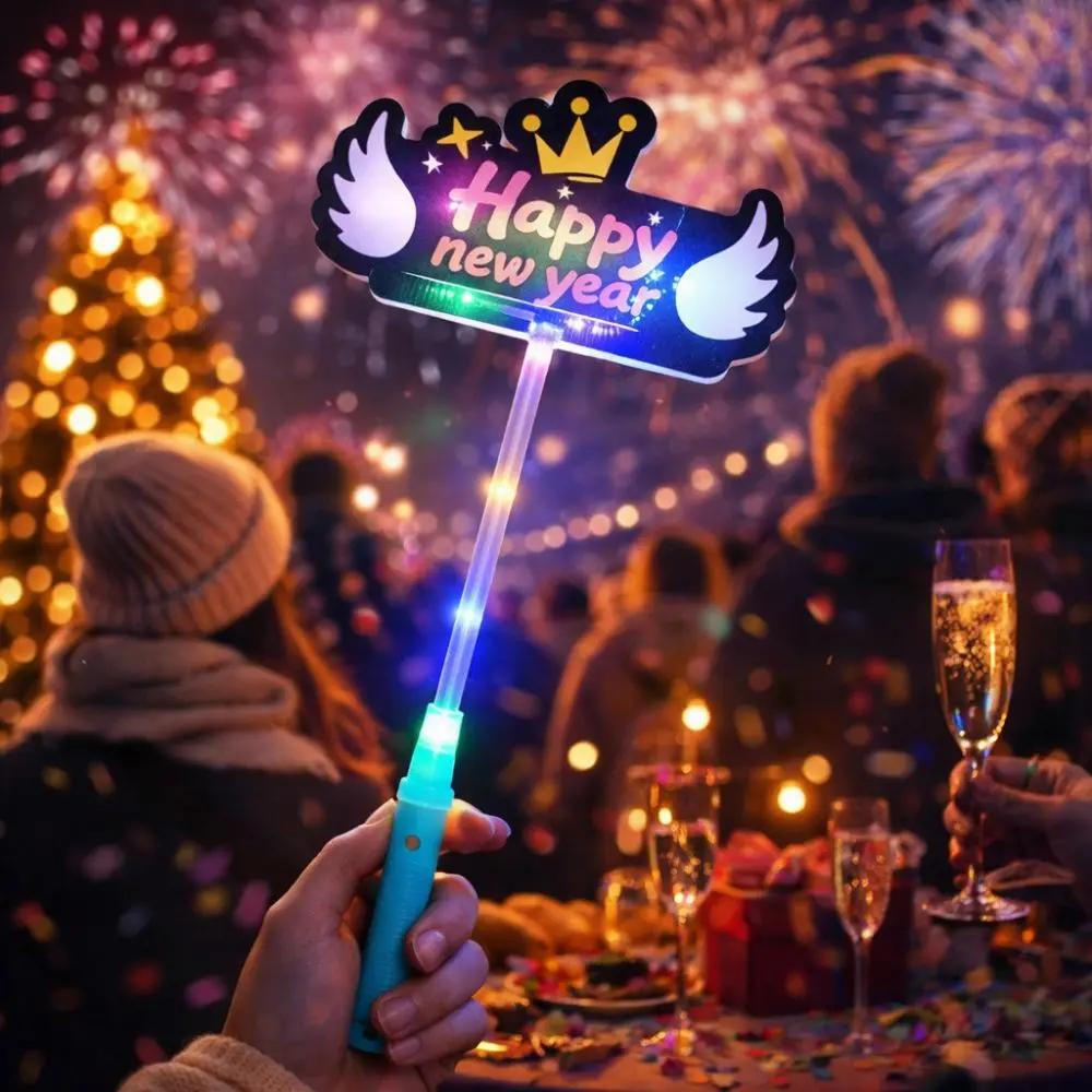 Kreatywne zabawki plastikowe opaski do włosów LED świecące w ciemności, zabawne świetliki na Nowy Rok, świecące kreskówkowe pałeczki, impreza urodzinowa