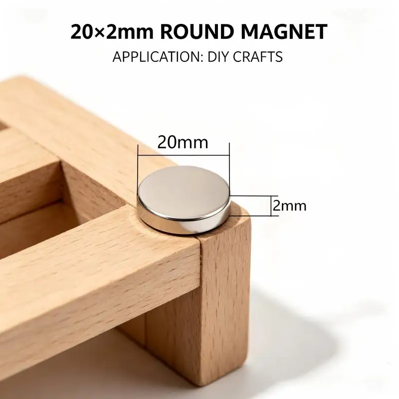 20x2mm Round Disc Neodymium Magnets Powerful NdFeB for Memo Photo DIY Fridge Cabinet Organizing 20*2mm