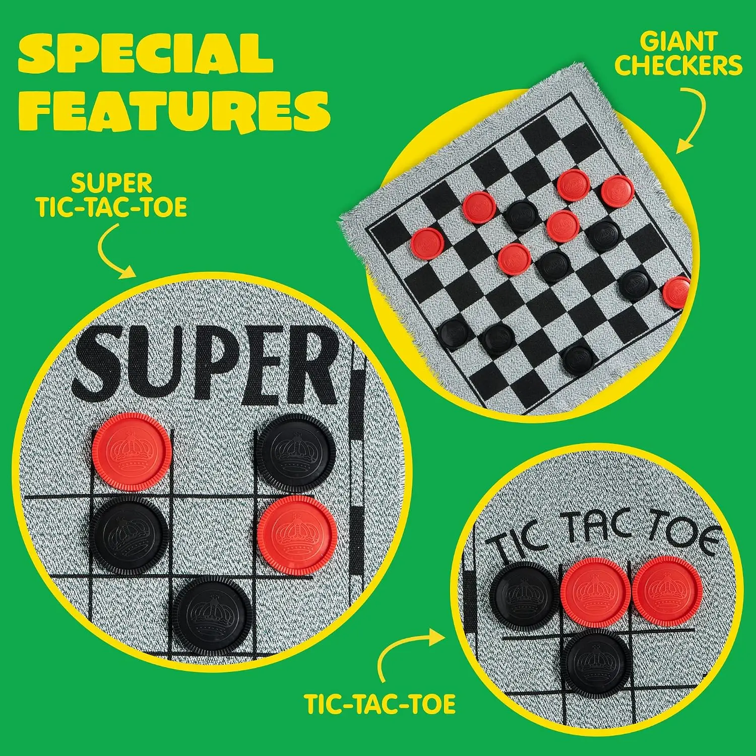 Jogo de Tabuleiro 3 em 1 Vinta - Tic Tac Toe Giant avaliação e preço