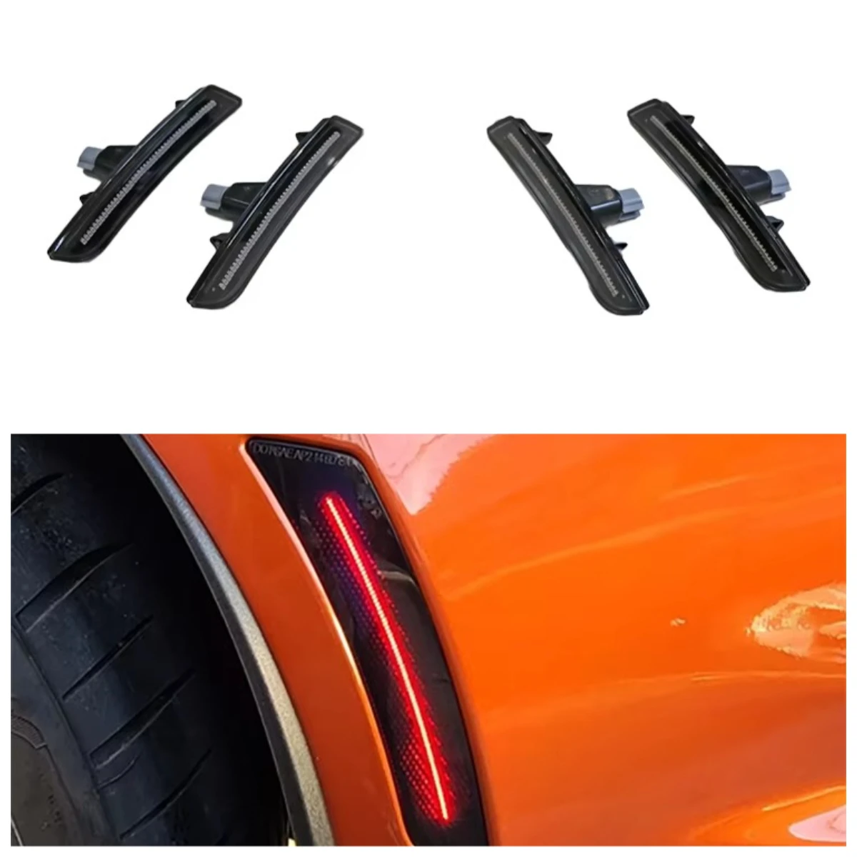 

STROVAN Smoke Black Style Front Rear Fender Light for Camaro 2016-2022