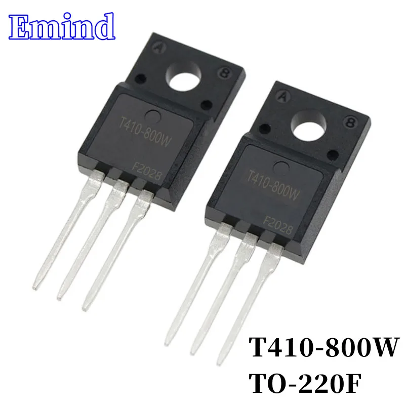 20/50/100/200/500Pcs T410-800W Triac 4A/800V TO-220F Plastic Package DIP Thyristor Large Chip