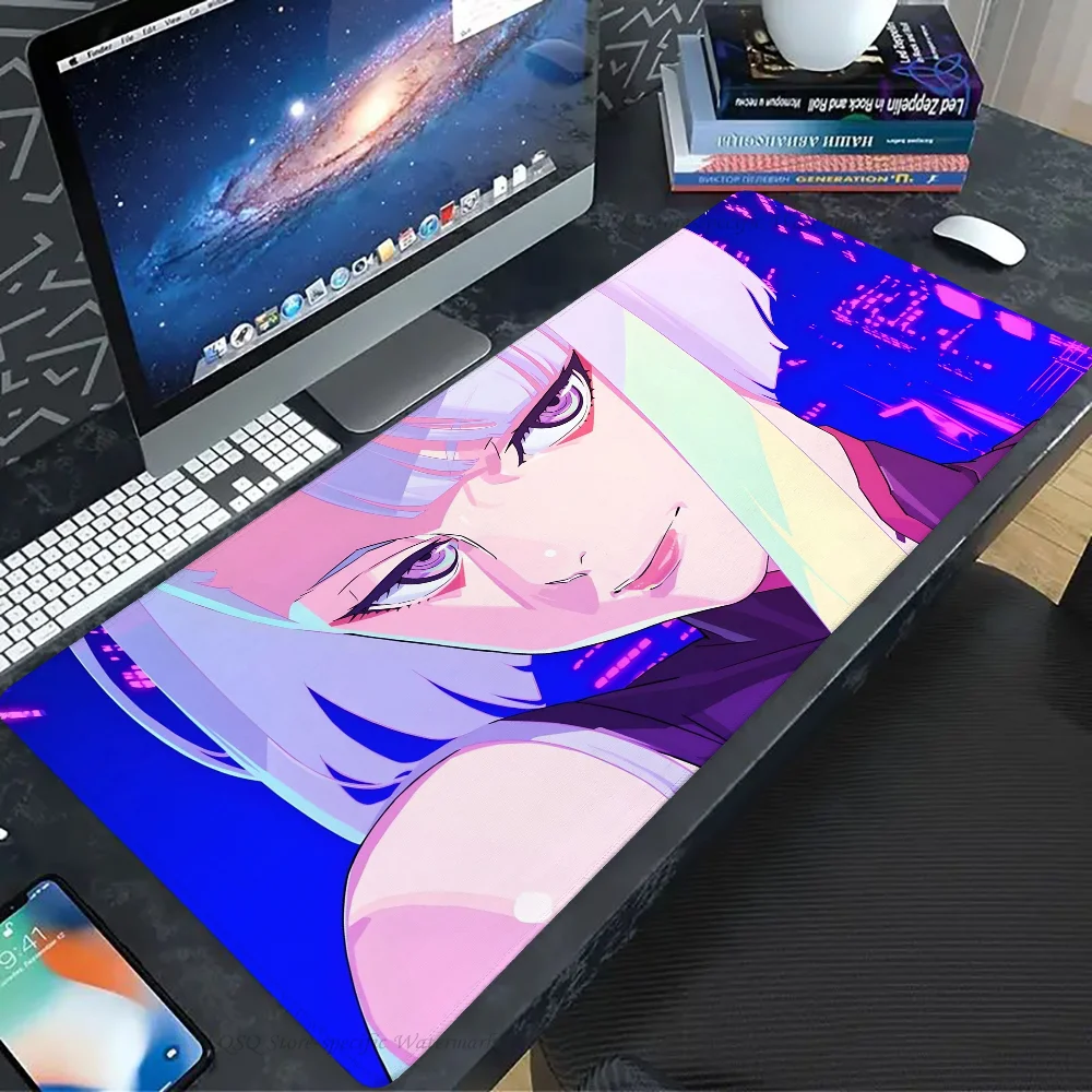 Lucy Animation C-Cyberpunk Mousepad Mouse Mat Desk Mat With Pad Gaming Accessories Prime Gaming XXL Keyboard Pad Padding Mat