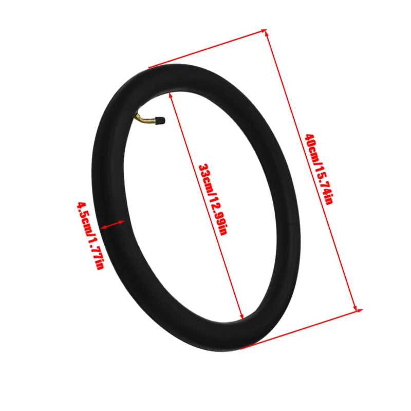16x1.75/2.125 Bike Tire Tube for Electric and Regular Bicycles, Two Valve Types Included