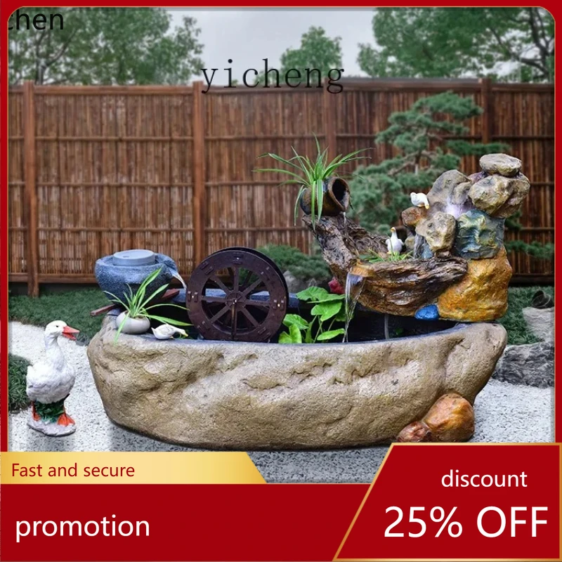 

HXL Chinese Rockery Fountain Decoration Courtyard Flowing Water Landscape Balcony Garden Landscape Pool Decoration