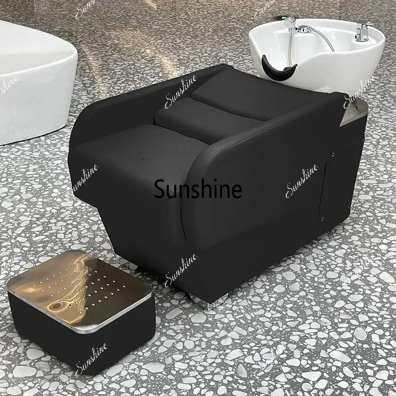 Japanese Shampoo Bed Hairdressing Salon Special Flush Bed Spa Bed Ceramic Basin Half Lying Type