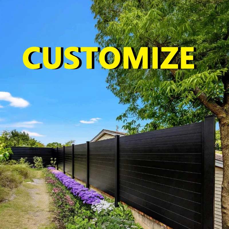 

Any Size Custom Aluminum Multi Color Louver Slat Fence Easy Clean Weather Resistant Garden Patio Balcony Yard Barrier