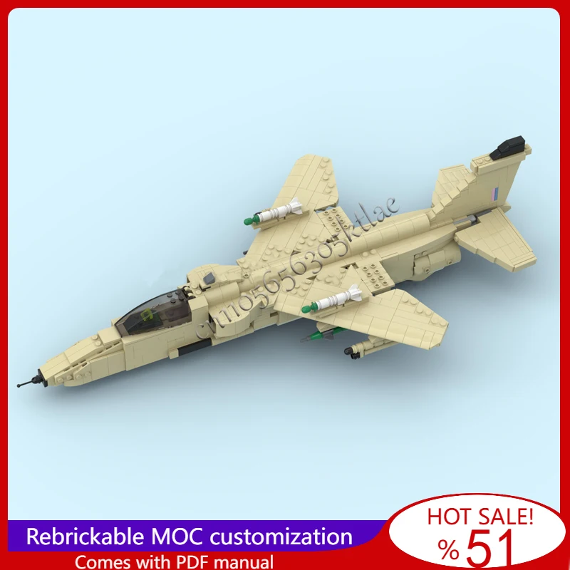 

938 PCS MOC Customize Battle Series Supersonic Jet Attack Aircraft Model Assembled Educational Creative Kids Toys Birthday Gifts