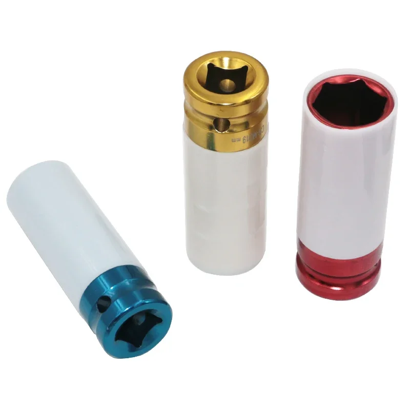 3 Chiếc 1/2 Inch 17 Mm 19 Mm 21 Mm Hợp Kim Tường Mỏng Xe Bánh Xe Tác Động Sâu Hạt Ổ Cắm Lái Xe bộ