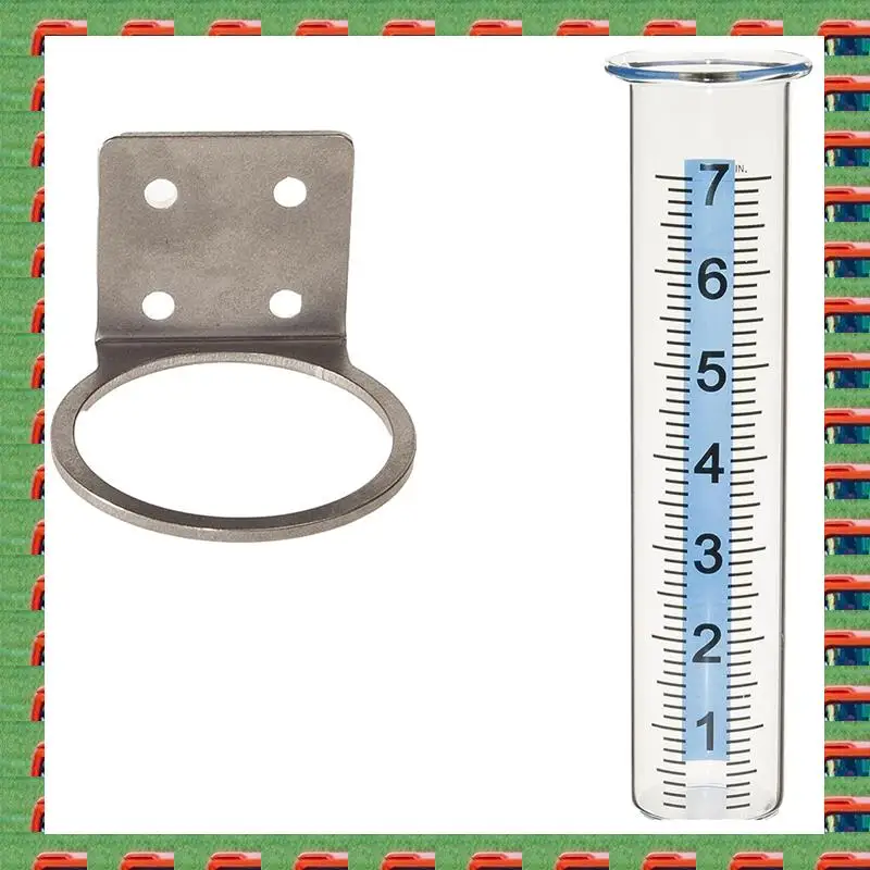 

ABMO дождемер из нержавеющей стали, монтажный кронштейн для забора со сменной трубкой для датчика дождя для наружного сада, двора, дома