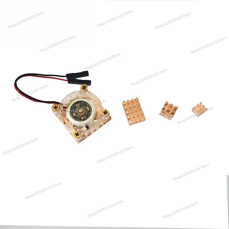For Development Board CPU 5V Cooling Cooling Fan with Pure Copper Base Adhesive Backing, Radiator Set