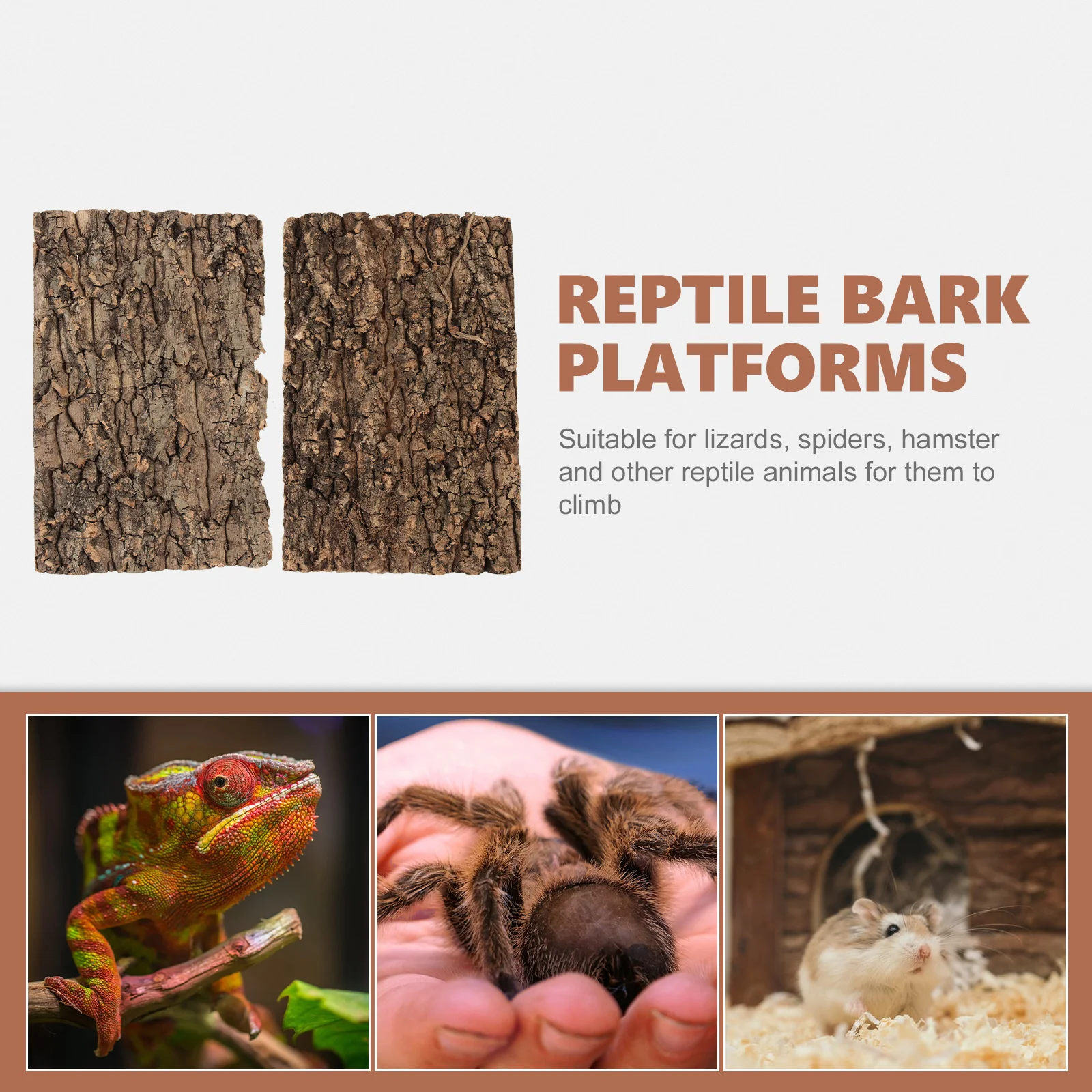 2 Pcs Reptile Bark Turtle Platform Terrarium Landscape Reptisoil Cork Reptiles Climb Platforms Fish Aquarium Decor Plant Bask