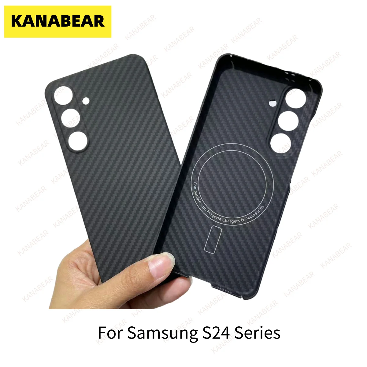 KANABEAR is suitable for Samsung's s24 series magnetic suction Kevlar phone case S24plus aramid fiber classic protective case