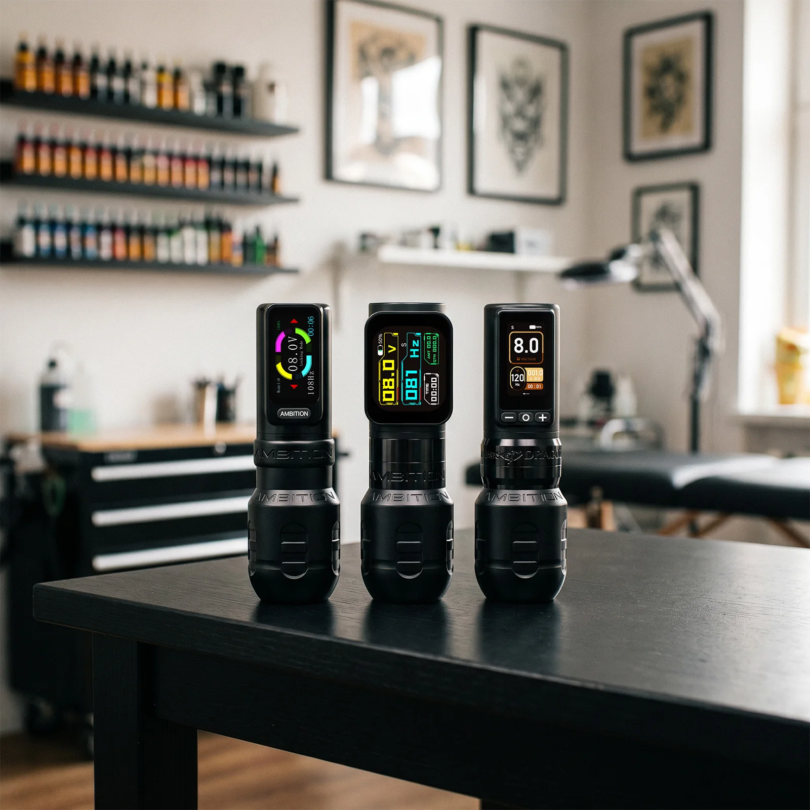 Ambition Torden Max Zetton Pro Traveler T1 Wireless Tattoo Machine Straight Rod Direct Drive 3.5mm or 4.0mm Stroke Battery Pen