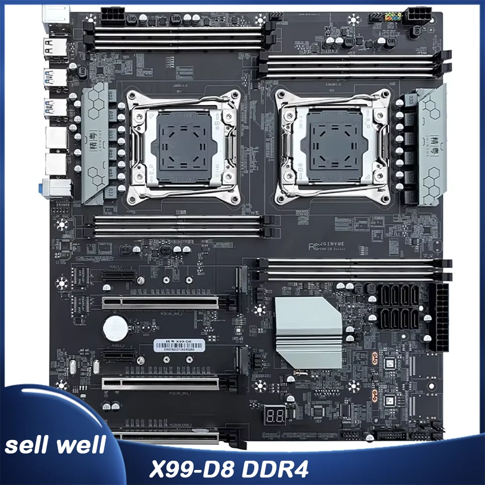 For JGINYUE X99-D8 DDR4 Dual-Link Motherboard Support e5 26XX V3 V4