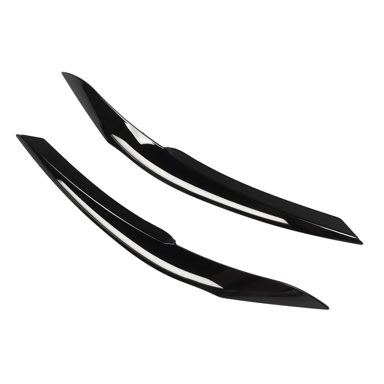 High Configuration UV Resistant Headlight Eyelid Cover with Holes for BMW 1 Series F20 F21 2011-2015 Xenon Lamp Glossy Black