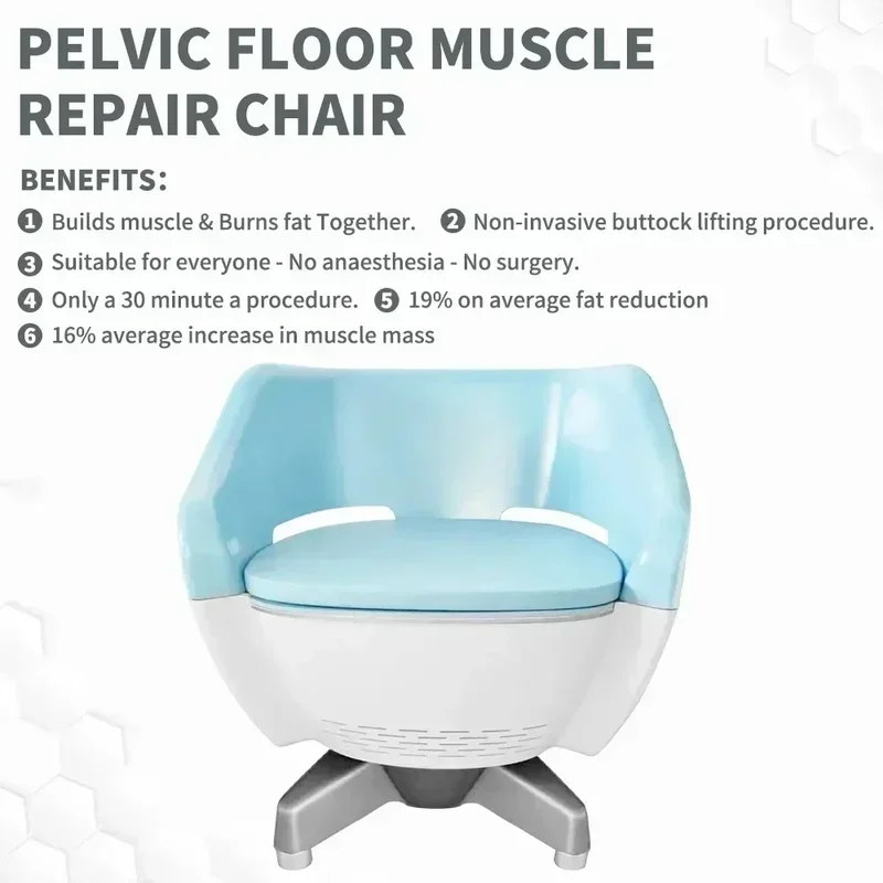 Pelvic floor muscle repair instrument ems, pelvic floor muscle repair chair for postpartum recovery, urinary incontinence, 2024