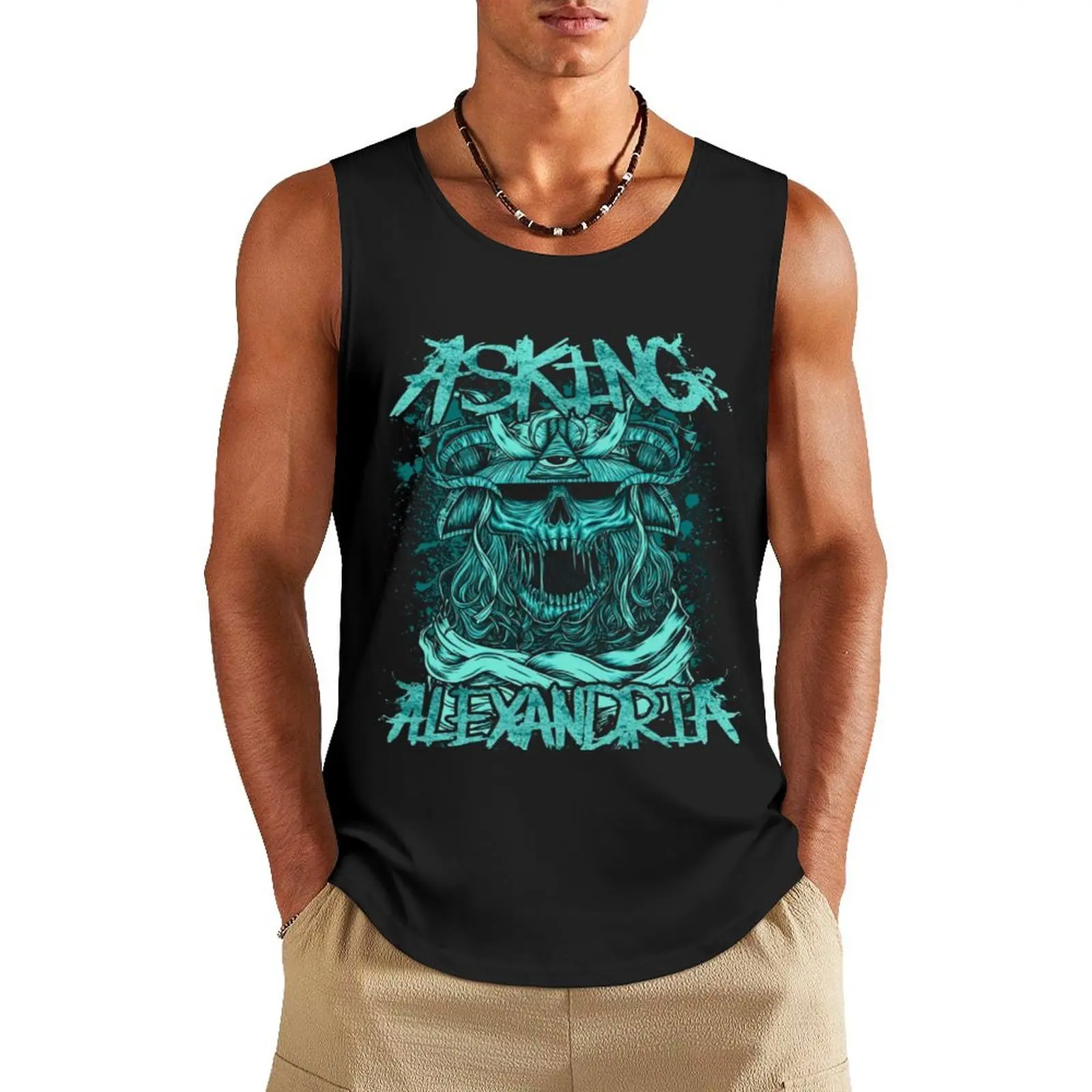 asking jumbo Tank Top Sports shirt man Men's clothes luxury style muscle t-shirt