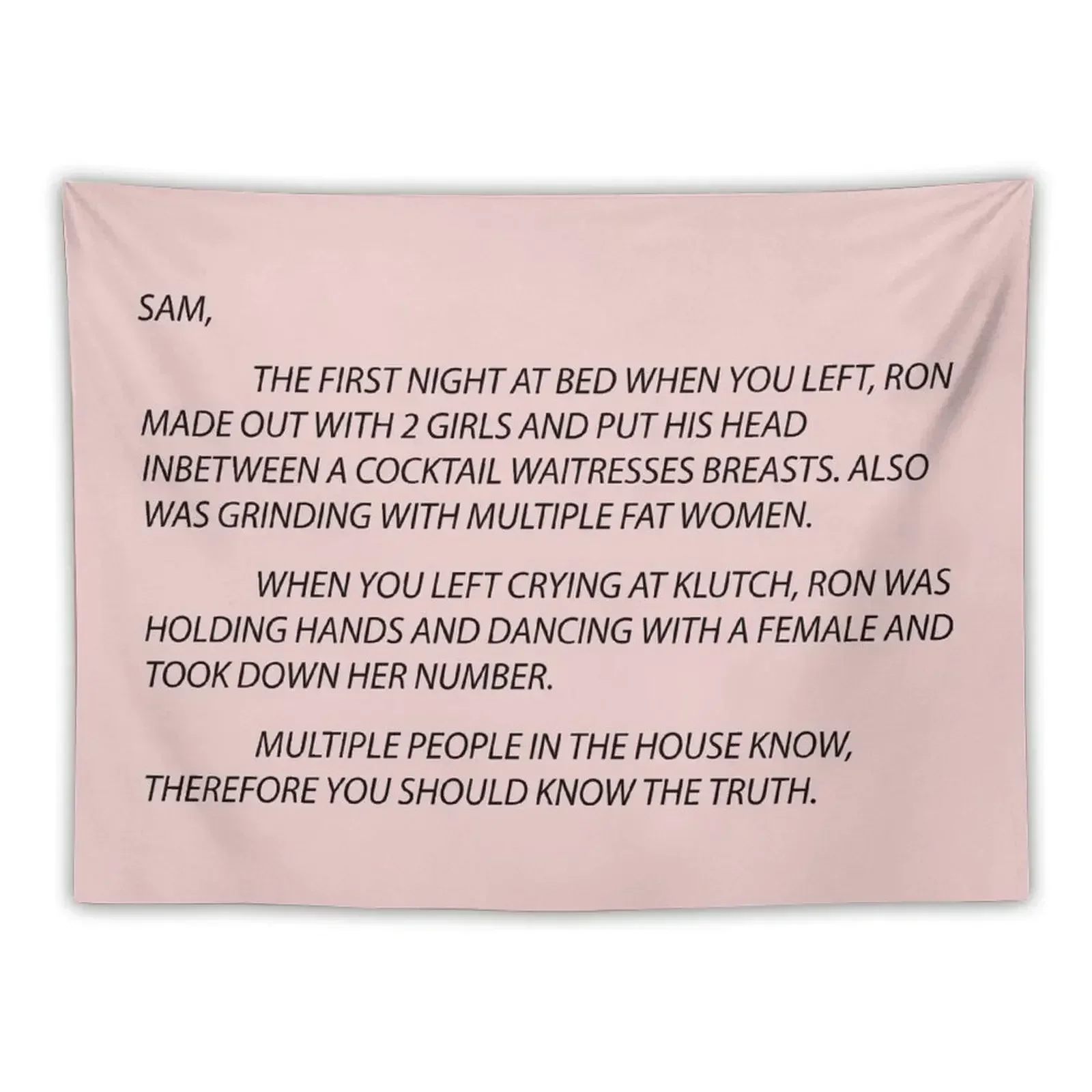 

pink letter to sam Tapestry Art Mural Decoration For Home Home Decorating Tapestry