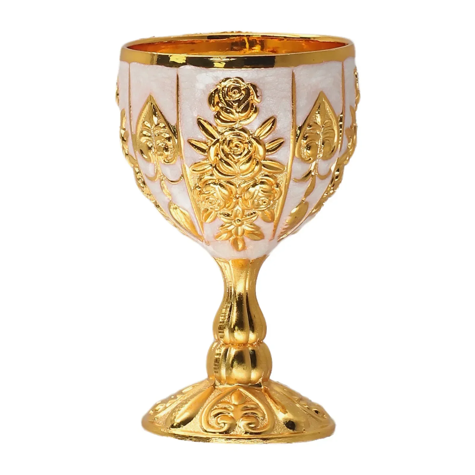 30ml Vintage Wine Cup High-quality Metal Wine Cup Antique Vintage Carved Chalice Gold European Style Home Bar Decor Creative