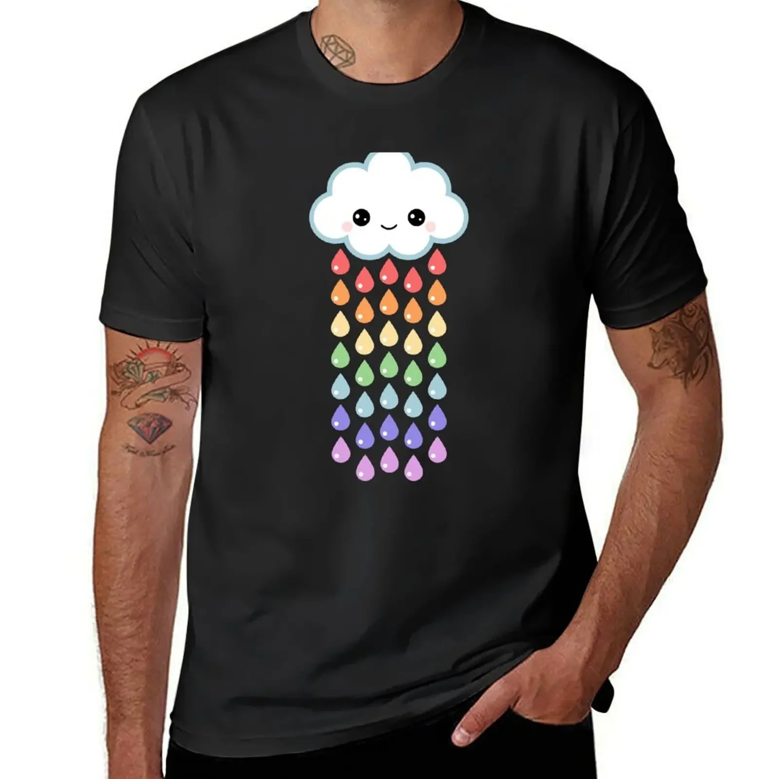 Cute Rain Cloud T-Shirt plus size tops custom t shirt sublime mens vintage t shirts