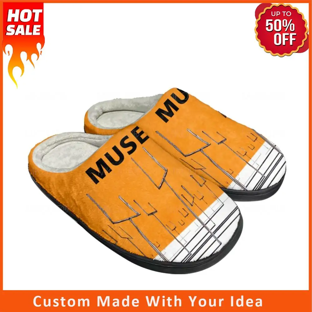 

Muse рок-группа английская популярная домашняя хлопковая индивидуальная обувь мужские женские сандалии плюшевая спальня Повседневная сохраняющая тепло обувь термотапочки