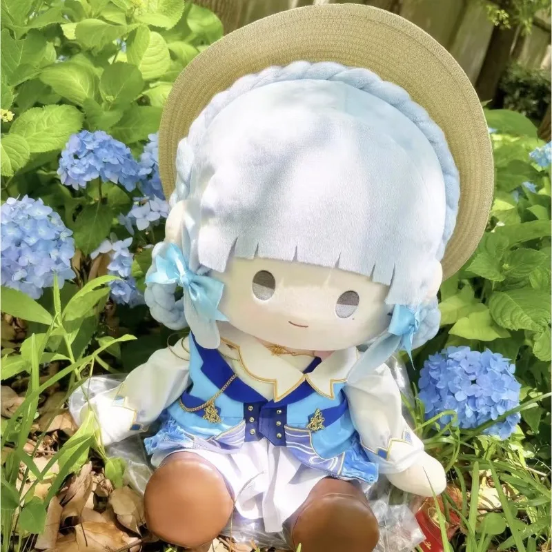 40CM Genshin Impact Kamisato Ayaka Attribute Sitting Posture Plush Doll Cartoon Cotton Mascot Ornament Stuffed Toys Plushie Gift